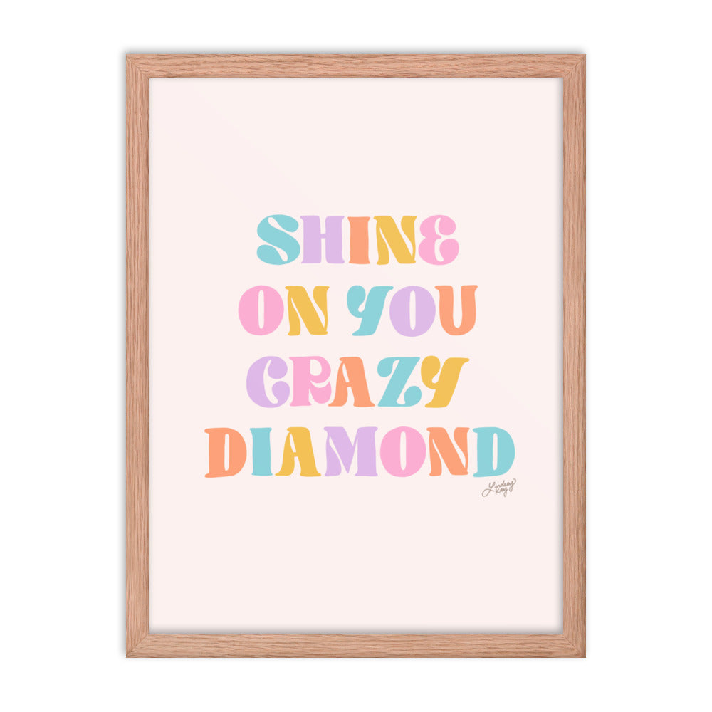 Shine On You Crazy Diamond (Palette Pastel) - Impression mate encadrée