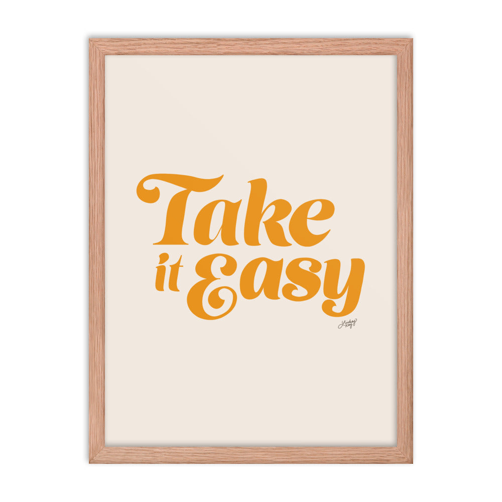 Take it Easy (Yellow Palette) - Framed Matte Print - Lindsey Kay Collective