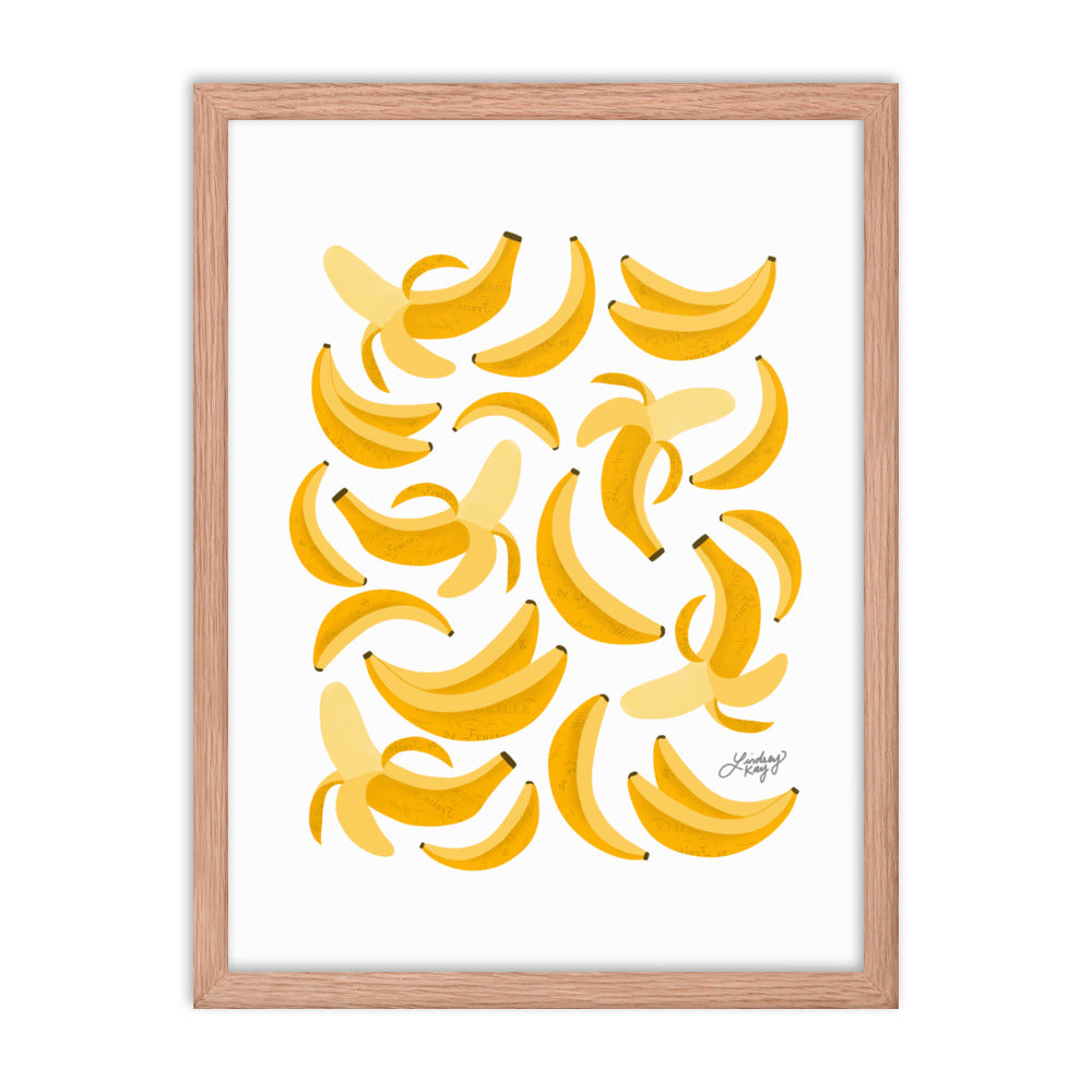 Bananas Illustration - Framed Matte Print