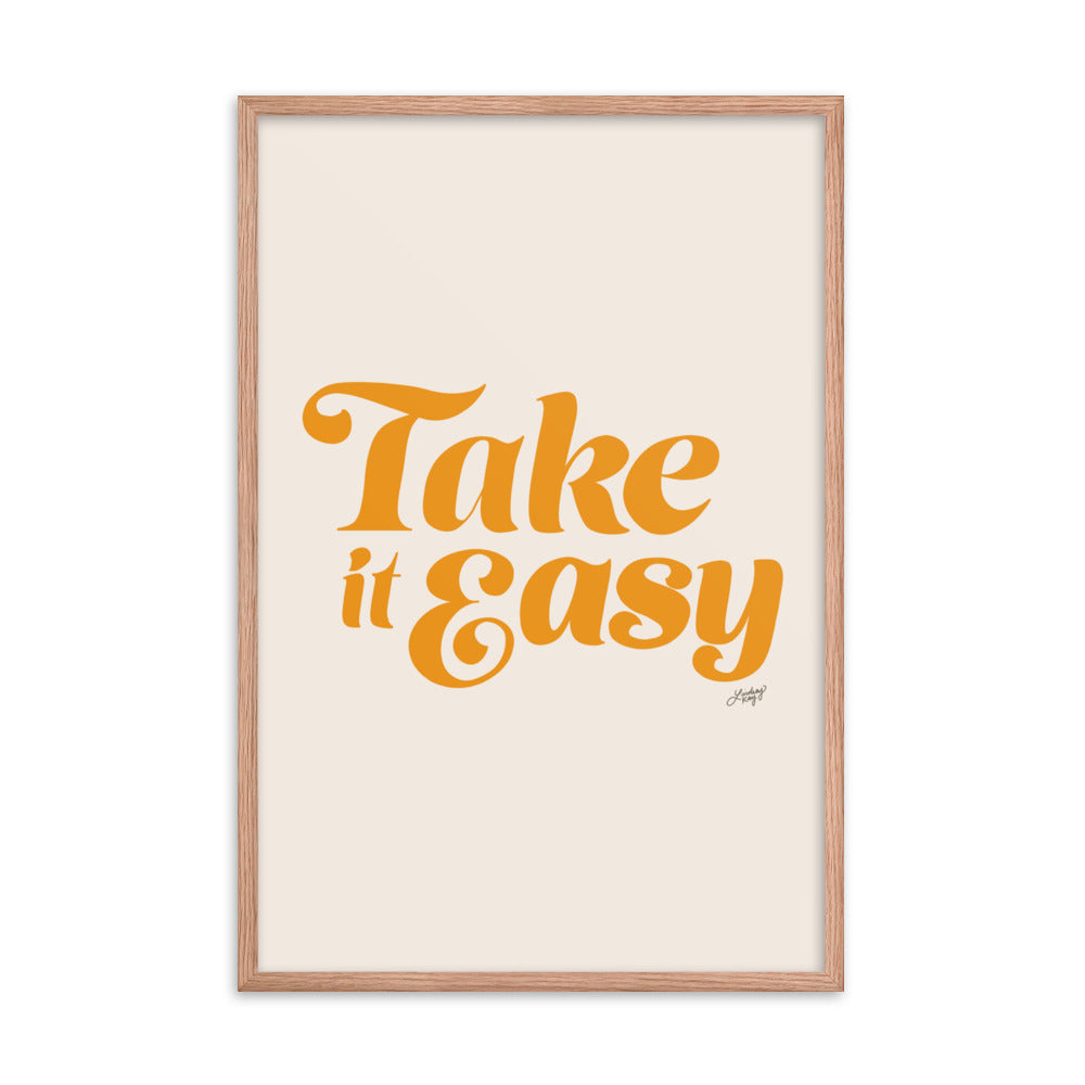 Take it Easy (Yellow Palette) - Framed Matte Print - Lindsey Kay Collective