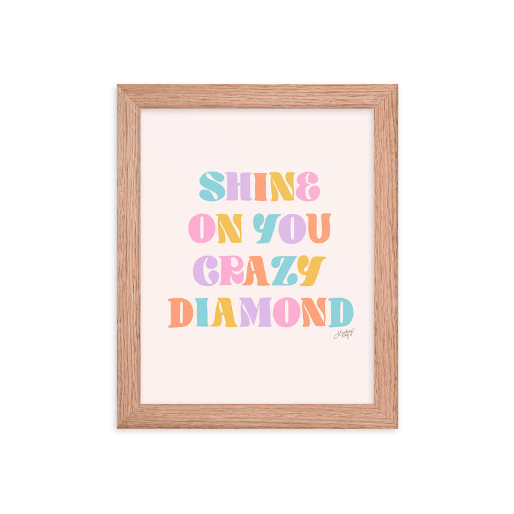 Shine On You Crazy Diamond (Palette Pastel) - Impression mate encadrée