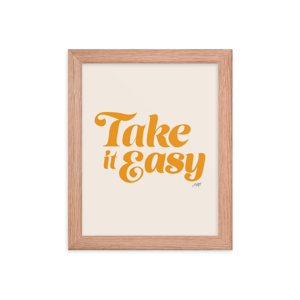 Take it Easy (Yellow Palette) - Framed Matte Print - Lindsey Kay Collective