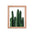 Ilustración de collage de cactus - Impresión de arte mate enmarcada