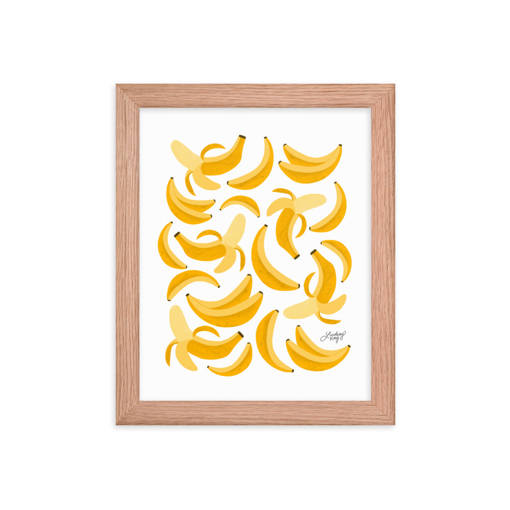Bananas Illustration - Framed Matte Print