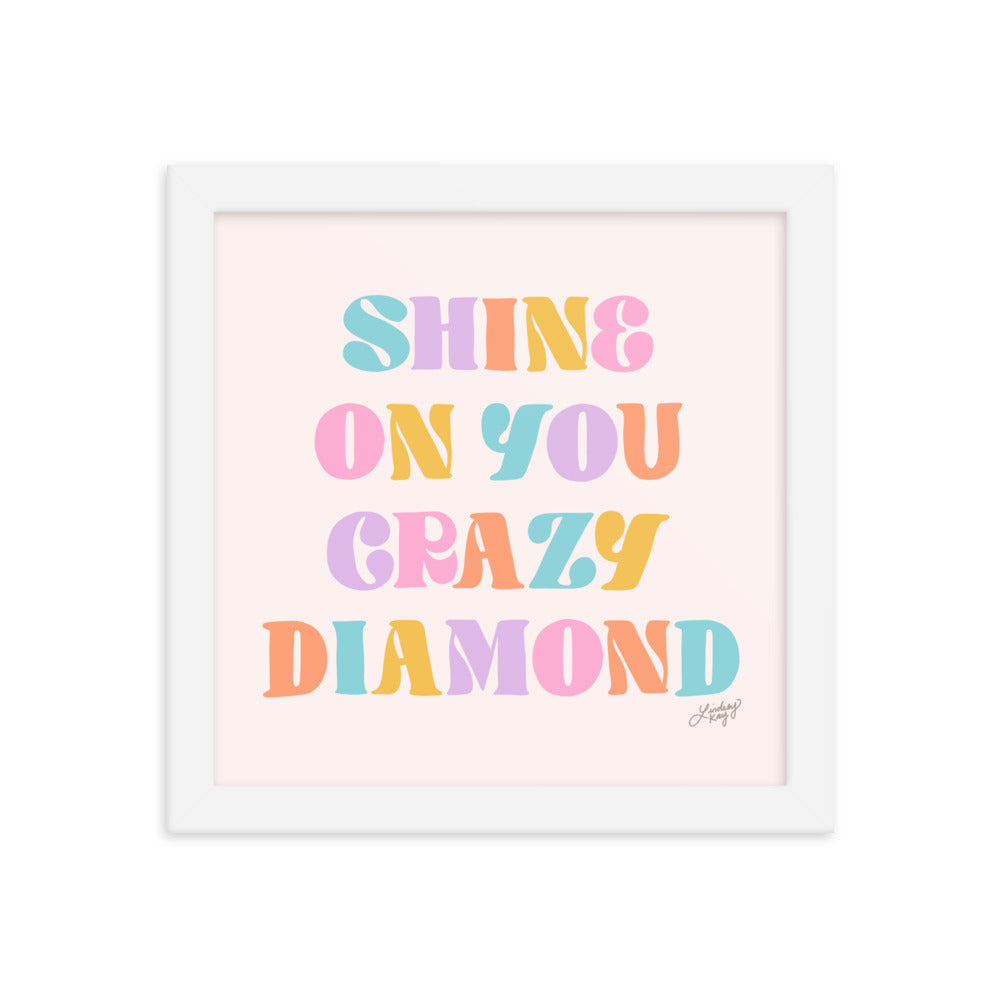Shine On You Crazy Diamond (Palette Pastel) - Impression mate encadrée