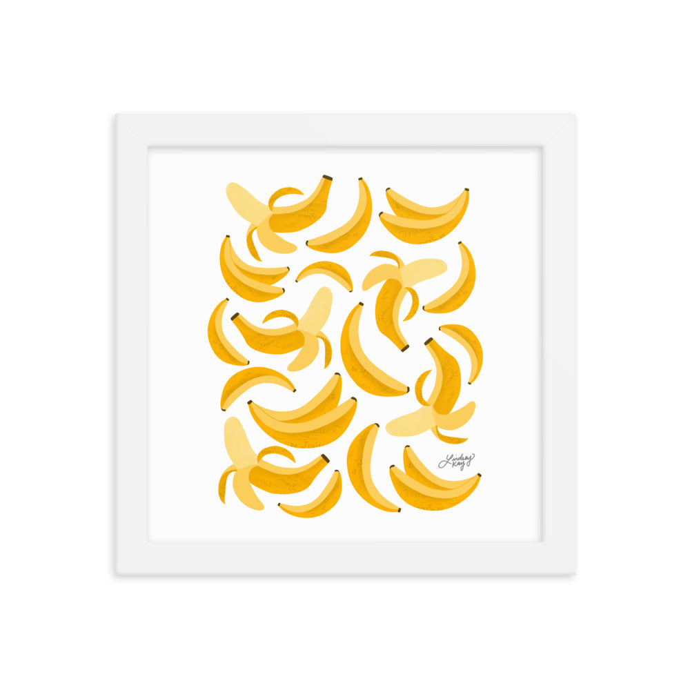 Bananas Illustration - Framed Matte Print