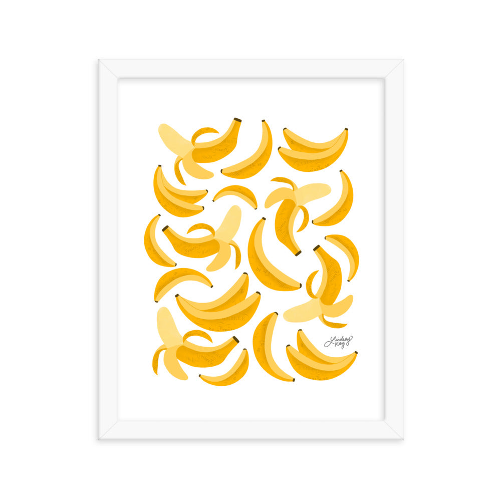 bananas illustration art print poster wall-art lindsey kay collective