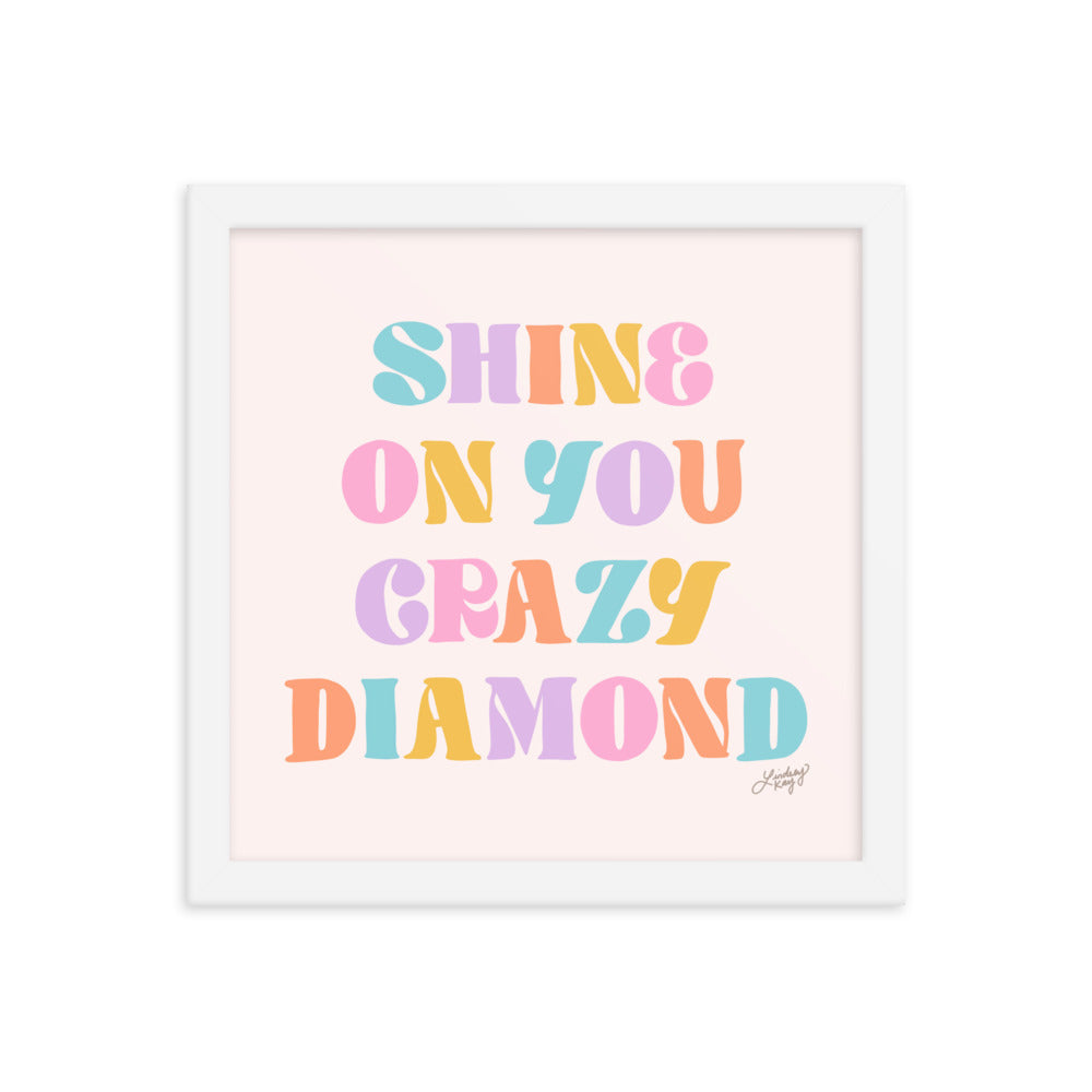 Shine On You Crazy Diamond (Palette Pastel) - Impression mate encadrée