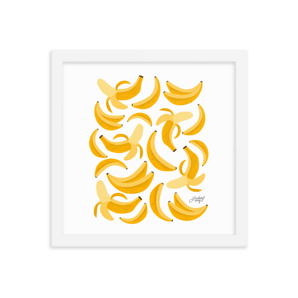 Bananas Illustration - Framed Matte Print