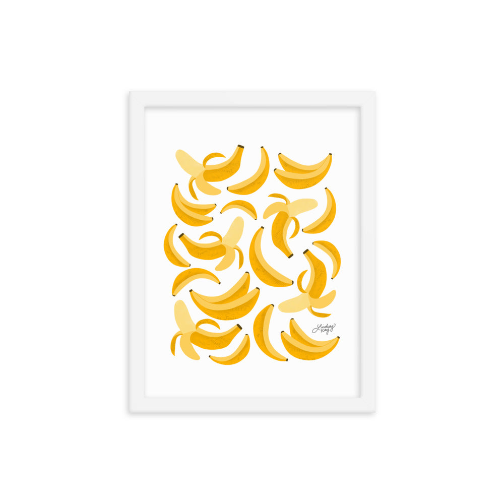 Bananas Illustration - Framed Matte Print
