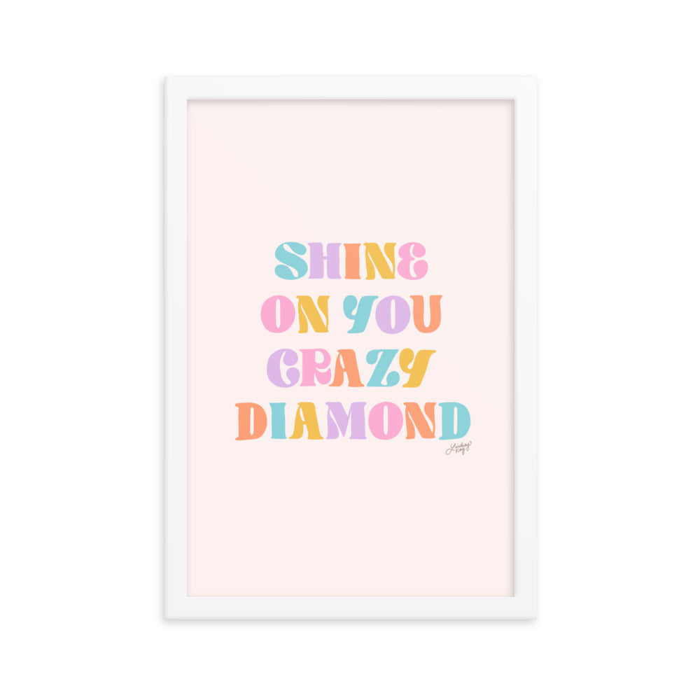 Shine On You Crazy Diamond (Palette Pastel) - Impression mate encadrée