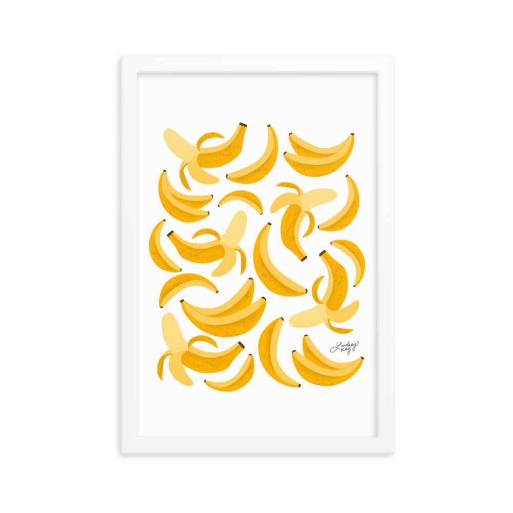 Bananas Illustration - Framed Matte Print
