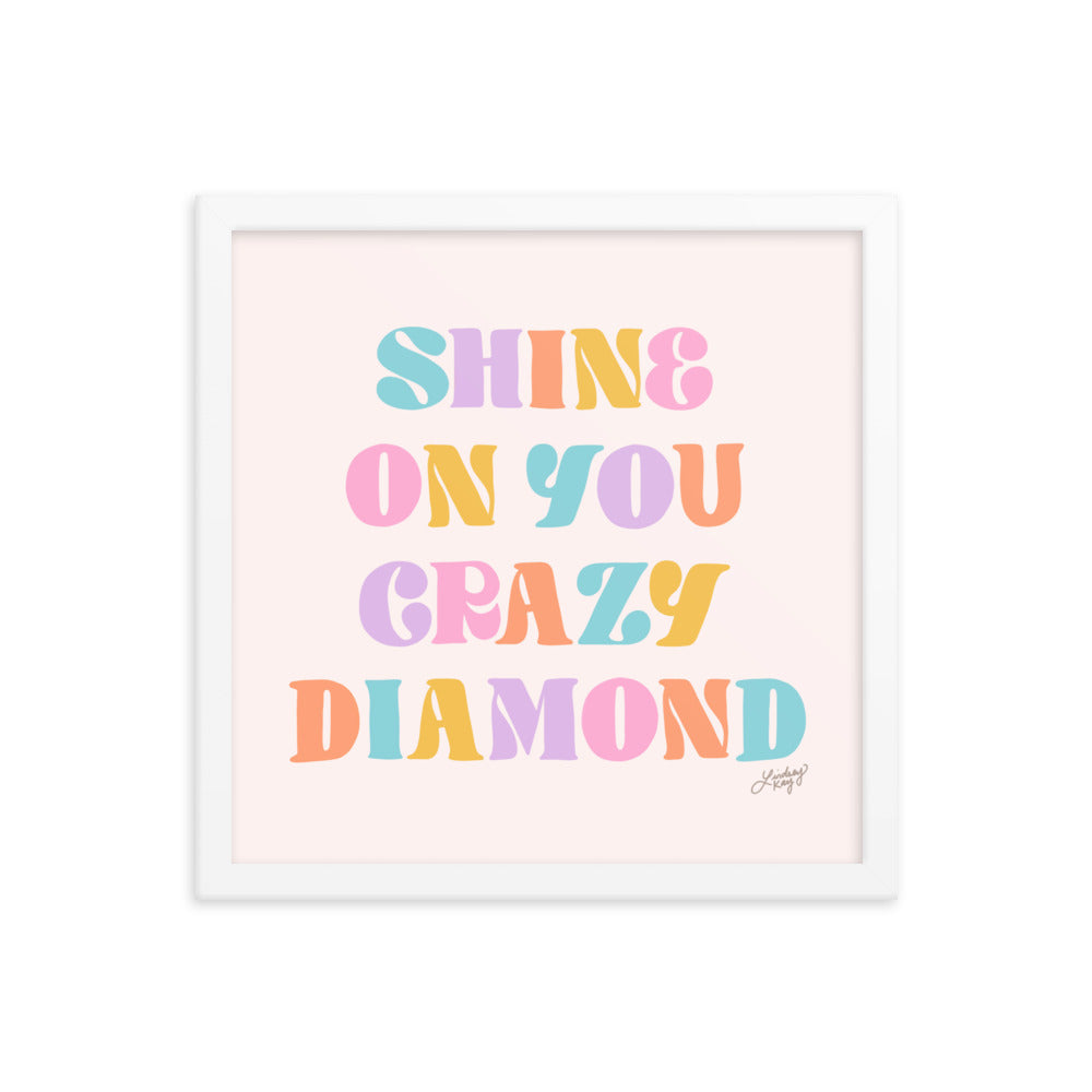 Shine On You Crazy Diamond (Palette Pastel) - Impression mate encadrée