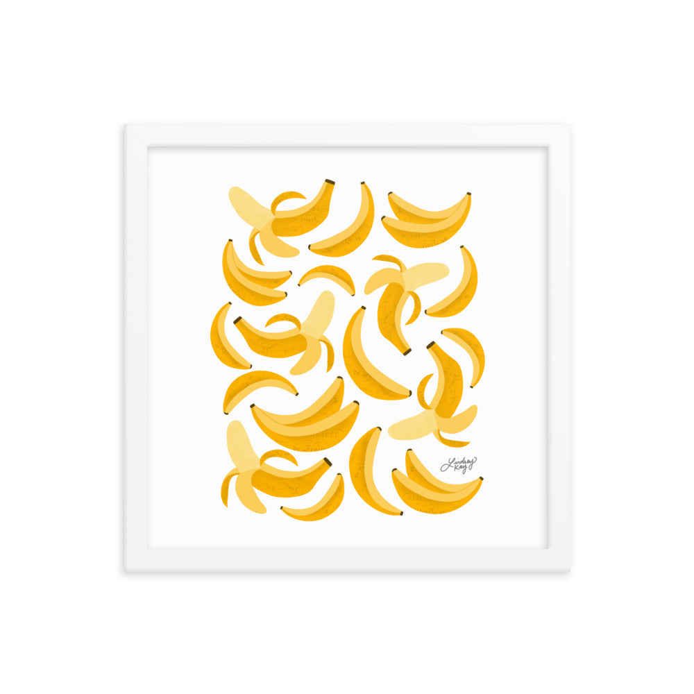 Bananas Illustration - Framed Matte Print