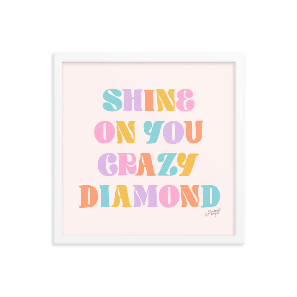 Shine On You Crazy Diamond (Palette Pastel) - Impression mate encadrée