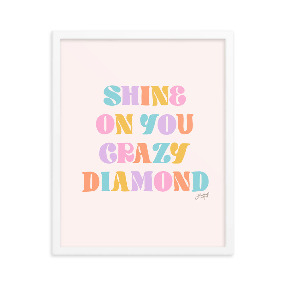 Shine On You Crazy Diamond (Palette Pastel) - Impression mate encadrée
