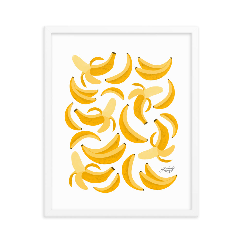 bananas illustration art print poster wall-art lindsey kay collective