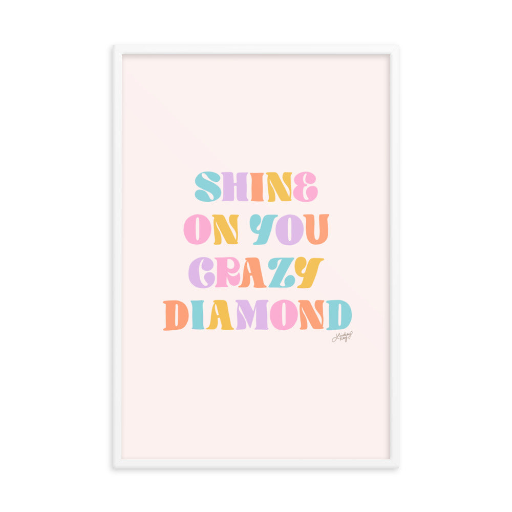 Shine On You Crazy Diamond (Palette Pastel) - Impression mate encadrée