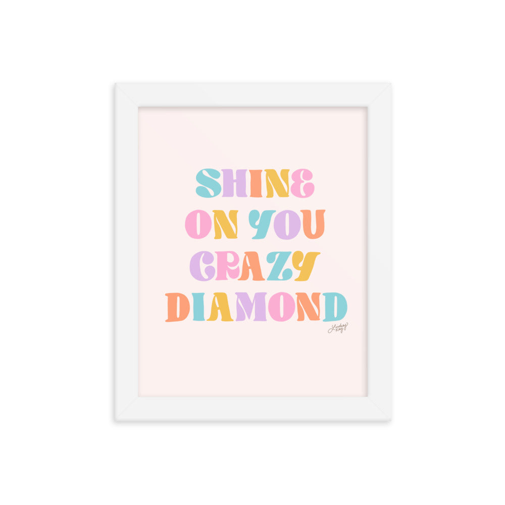 Shine On You Crazy Diamond (Palette Pastel) - Impression mate encadrée