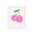 Cerezas de bola de discoteca (paleta rosa) - Impresión mate enmarcada