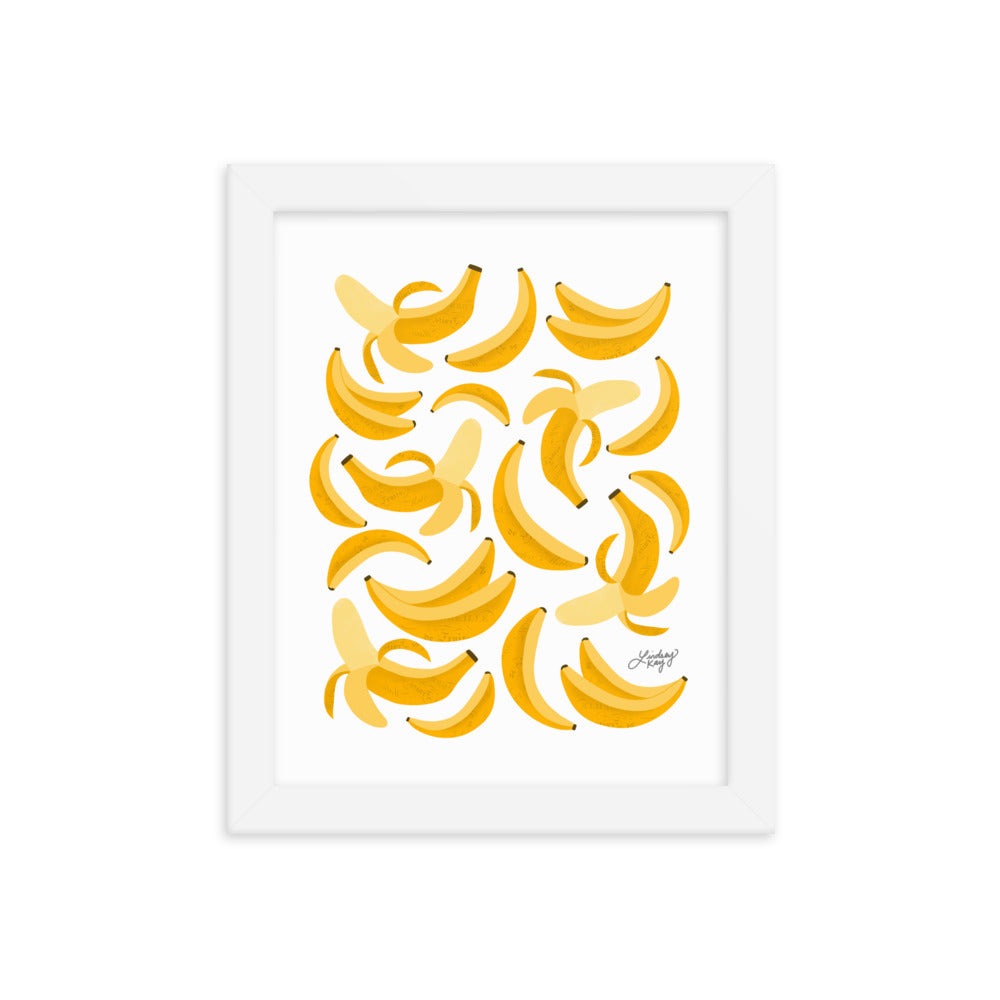 Bananas Illustration - Framed Matte Print