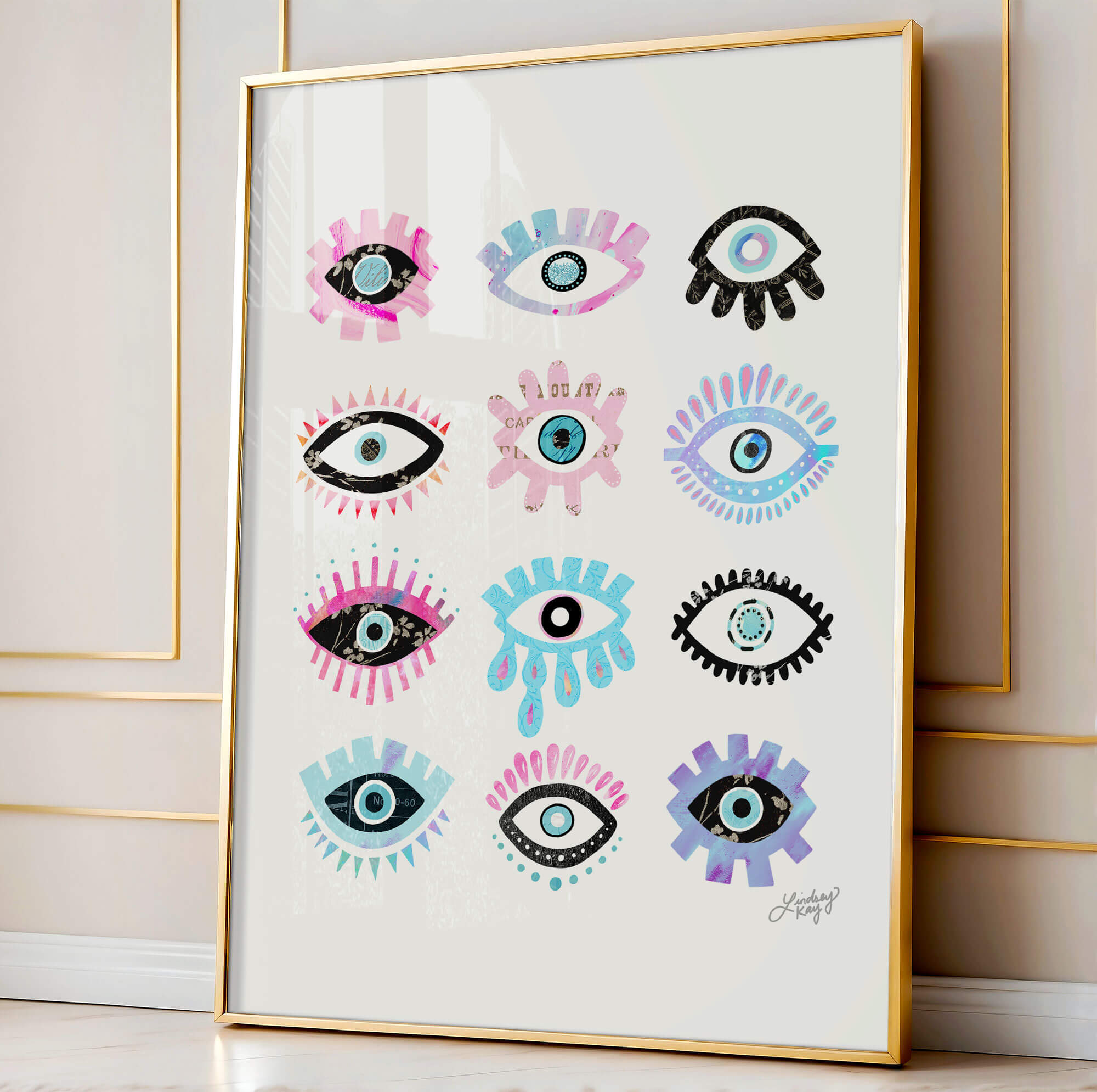 Evil Eyes Illustration - Art Print