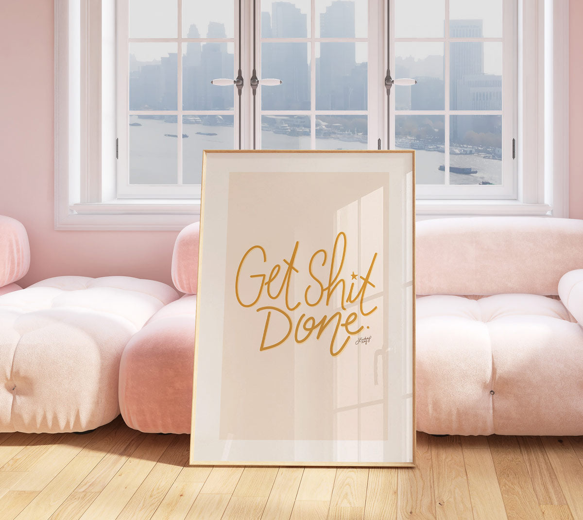 Get Shit Done - Hand Lettered Motivational Office Decor - Art Print - Lindsey Kay Collective