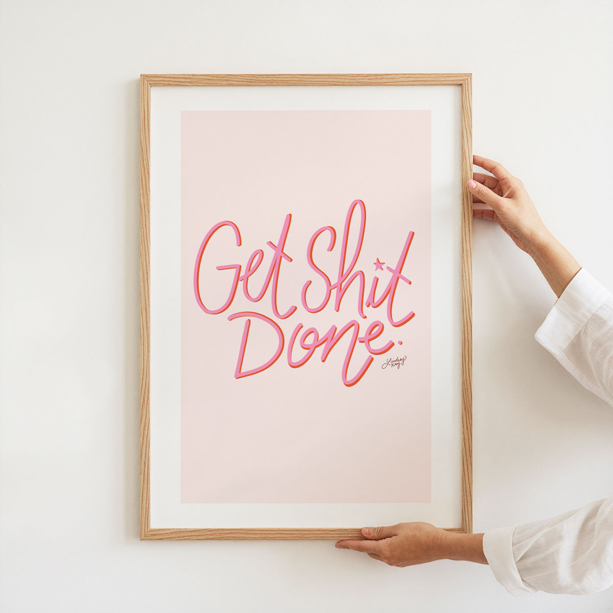 Get Shit Done - Hand Lettered Motivational Office Decor - Art Print - Lindsey Kay Collective