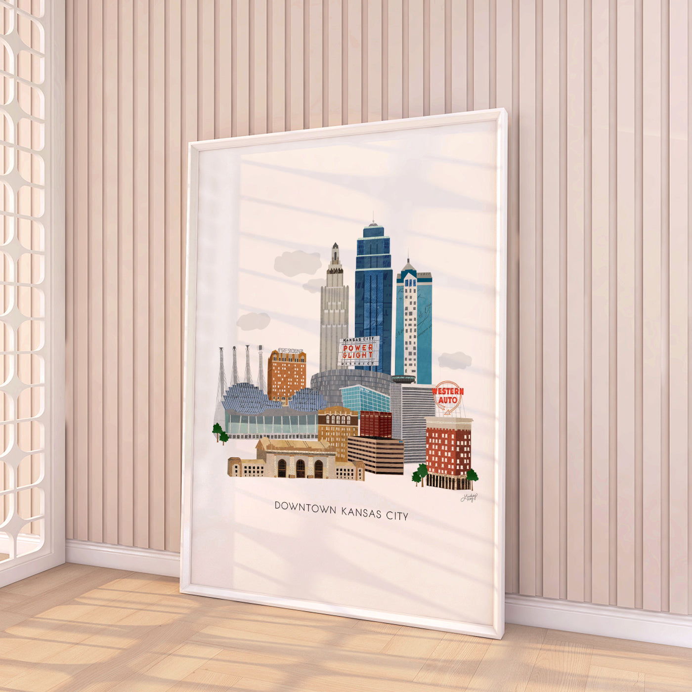 Downtown Kansas City Illustration - Art Print - Lindsey Kay Collective