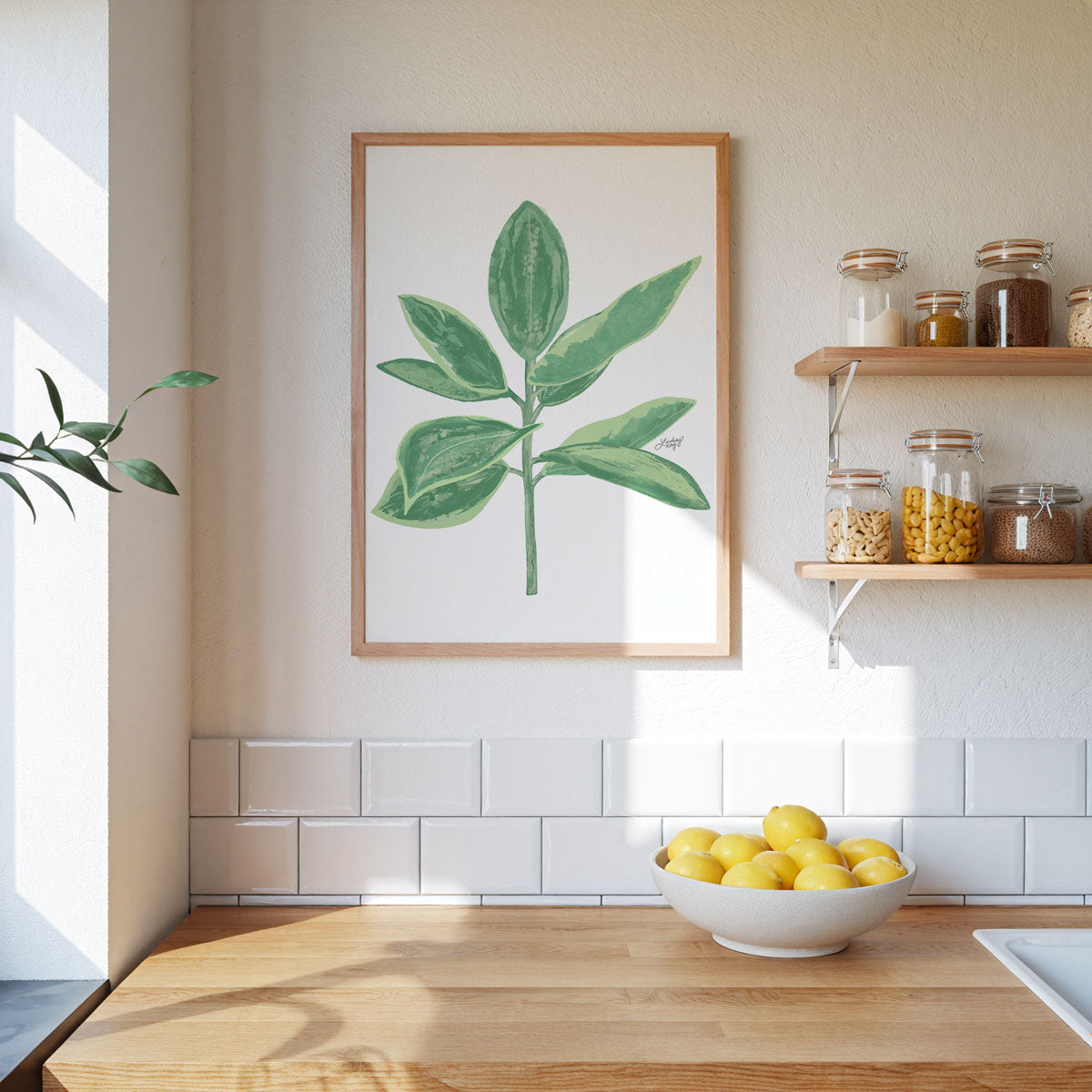 Leafy Plant Illustration - Art Print - Lindsey Kay Collective