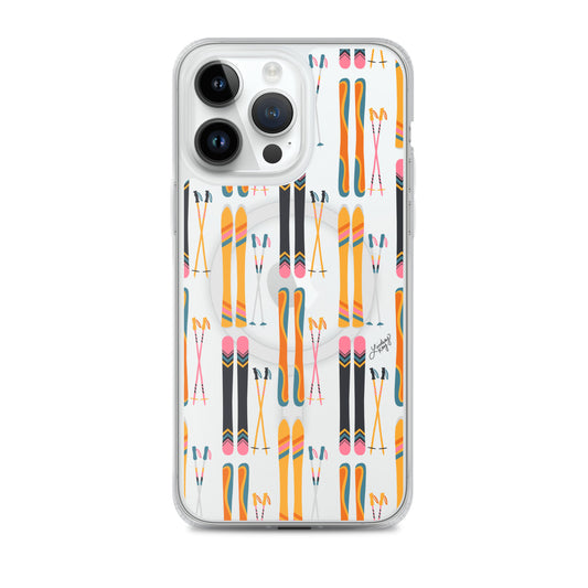 retro snow ski's illustration pattern phone iphone case cover mobile accessories cover cute trendy preppy colorado skier mountain lindsey kay collective