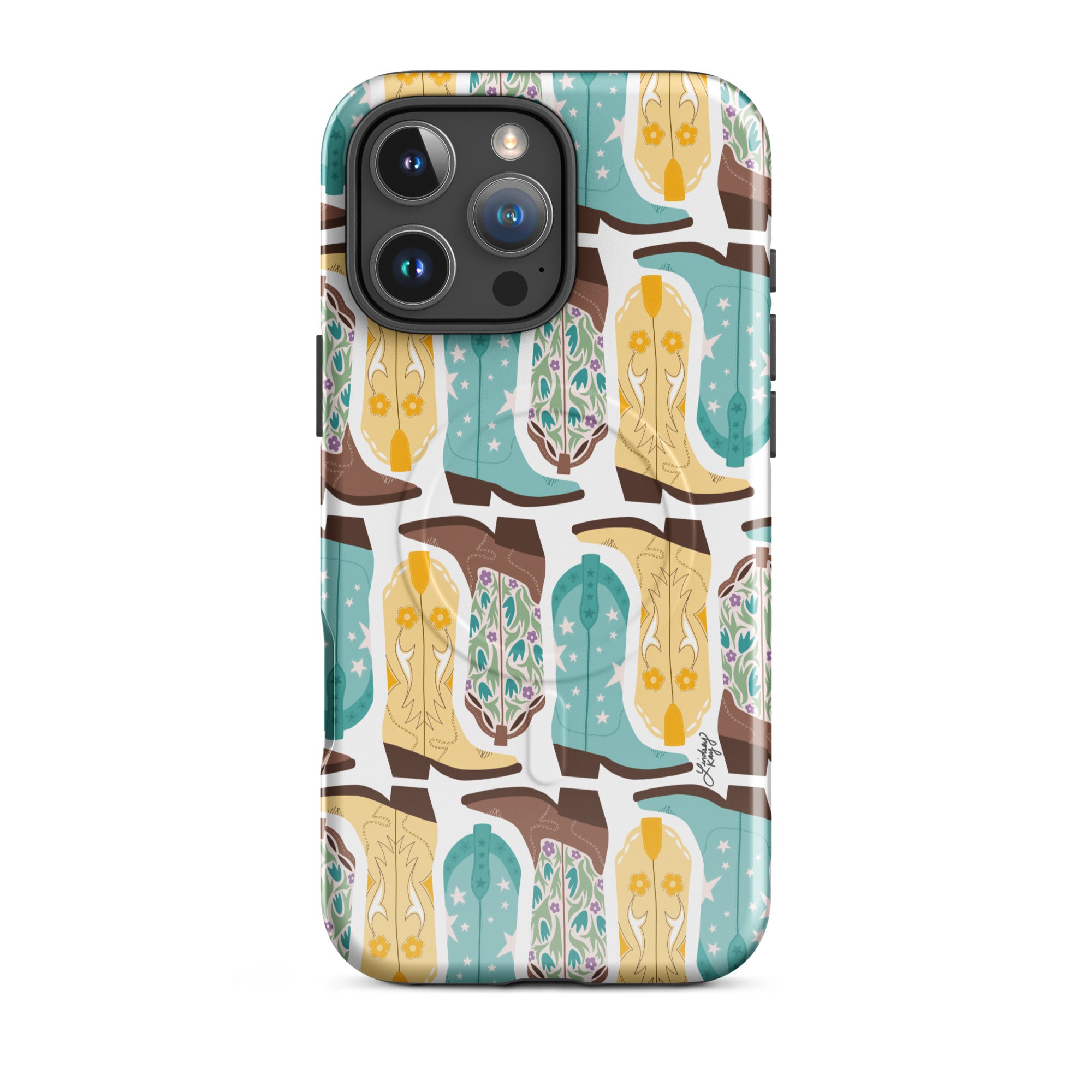 Trendy colorful iPhone cases for girly girls and fashionistas; durable MagSafe-compatible phone cases with cute, bold designs perfect for self-expression, western cowgirl style, and summer accessories.