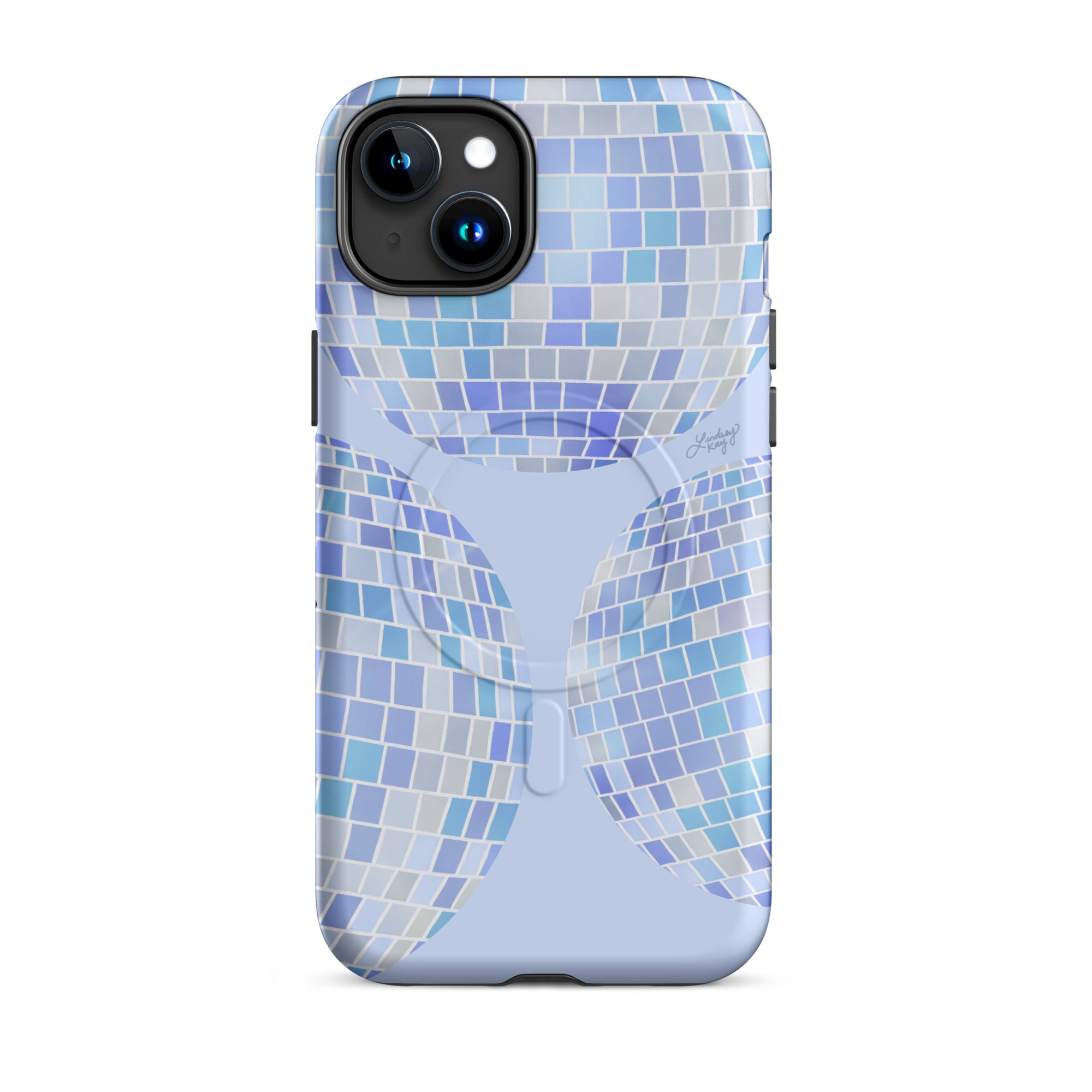 blue disco balls magsafe mag safe coquette iphone case lindsey kay collective phone case retro cute girly trendy 