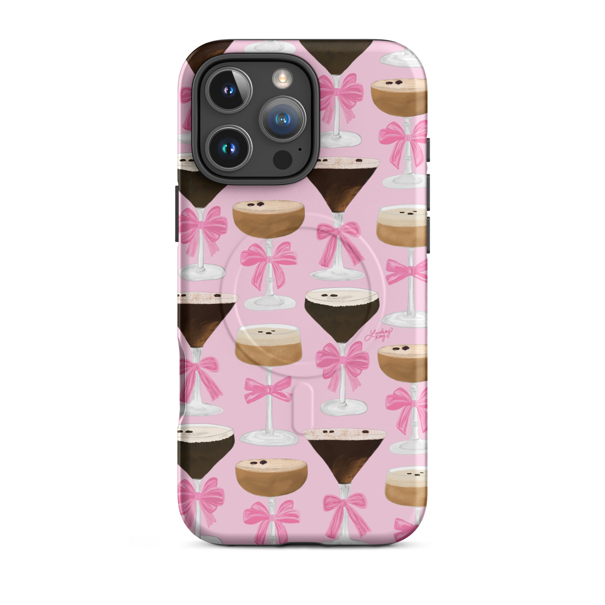 espresso martinis ribbons magsafe mag safe coquette iphone case lindsey kay collective phone case pink cute girly trendy 