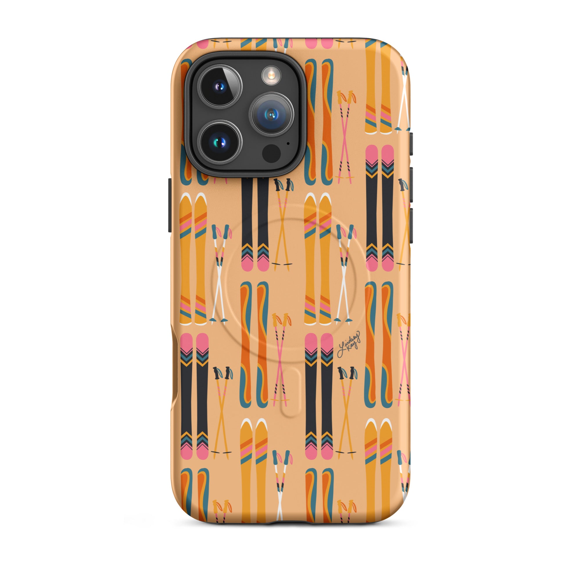 retro snow ski's skiing patterned illustration phone iphone case cover mobile accessories cover cute trendy lindsey kay collective