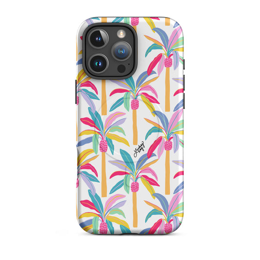Palm tree magesafe iphone case in pastel colors
