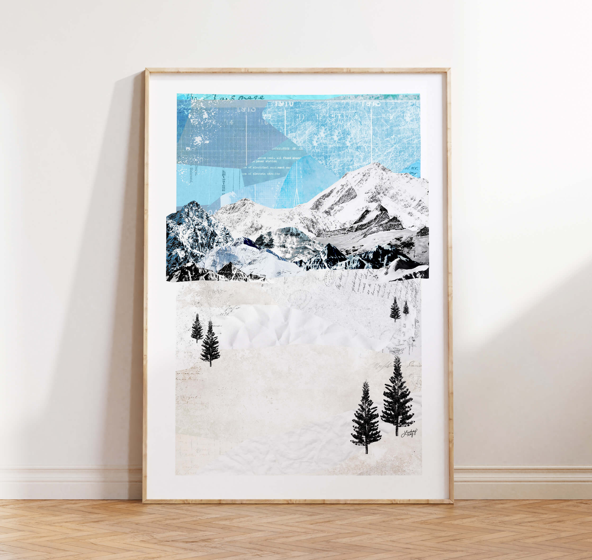 Mountain Landscape Collage - Art Print - Lindsey Kay Collective