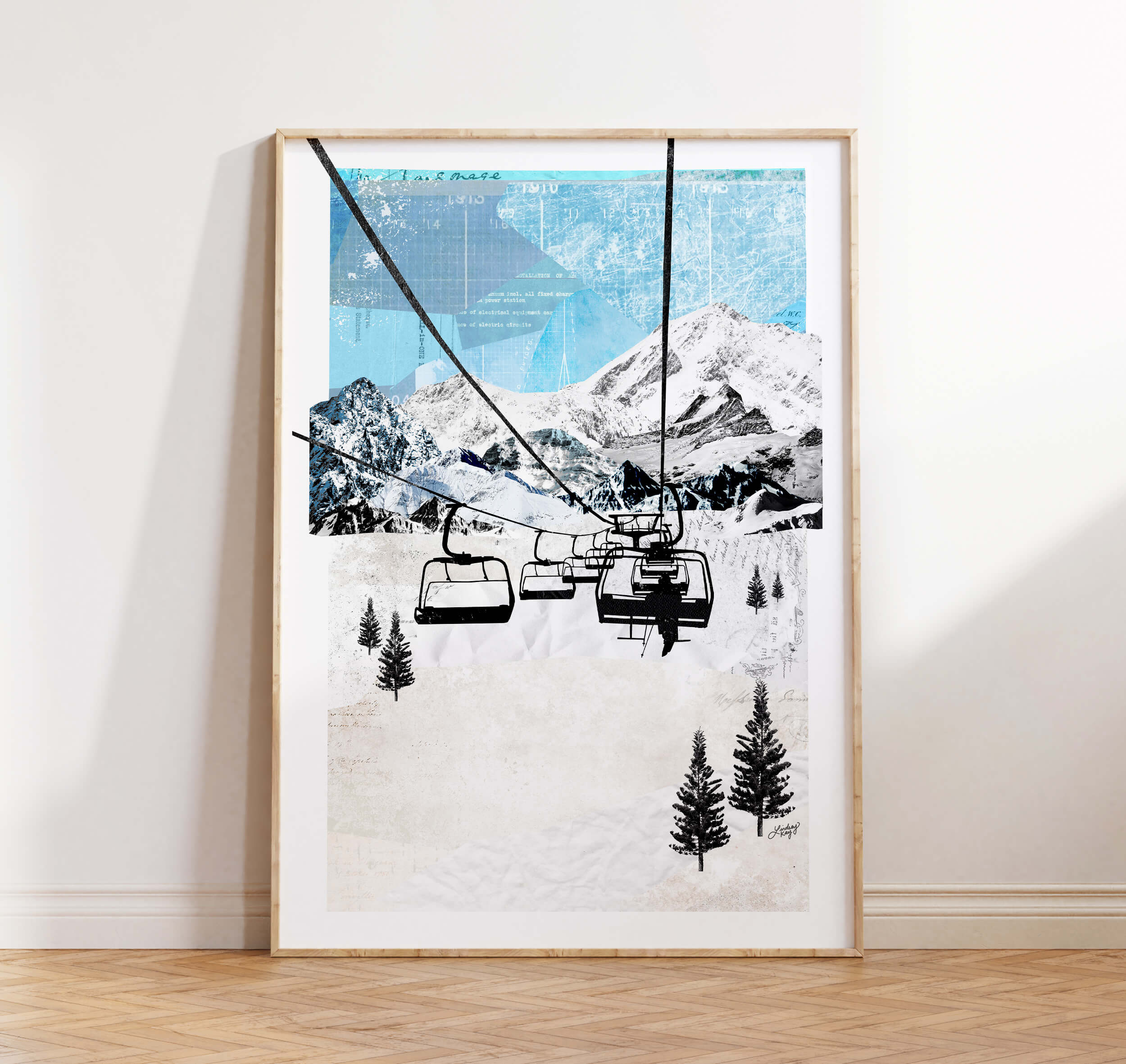 Mountain Landscape Collage - Art Print - Lindsey Kay Collective