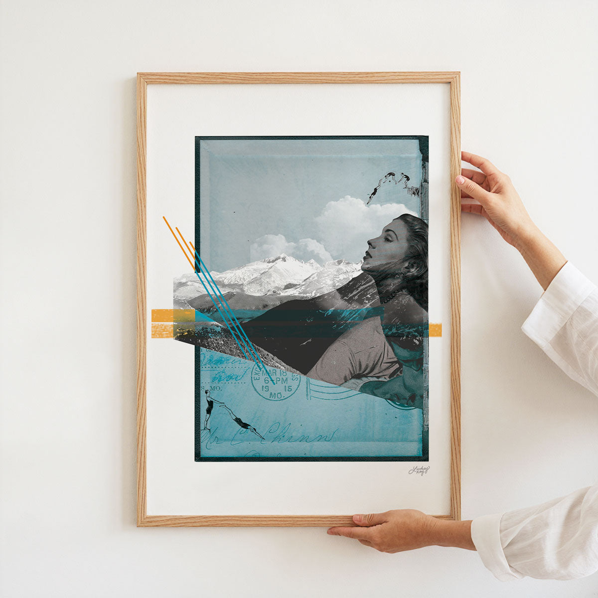 Mythe de la montagne - Collage Impression artistique