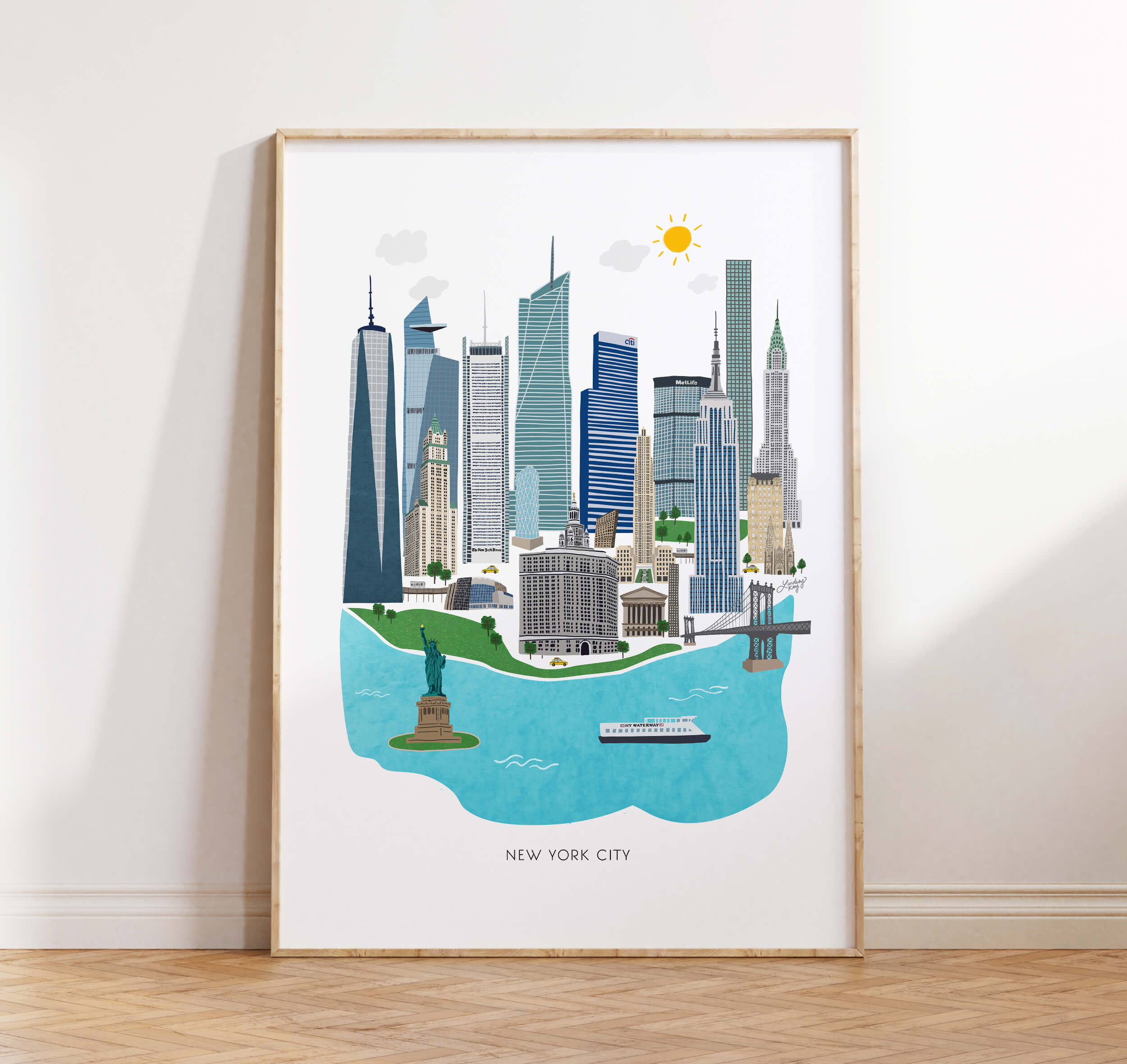 New York City Illustration - Art Print - Lindsey Kay Collective