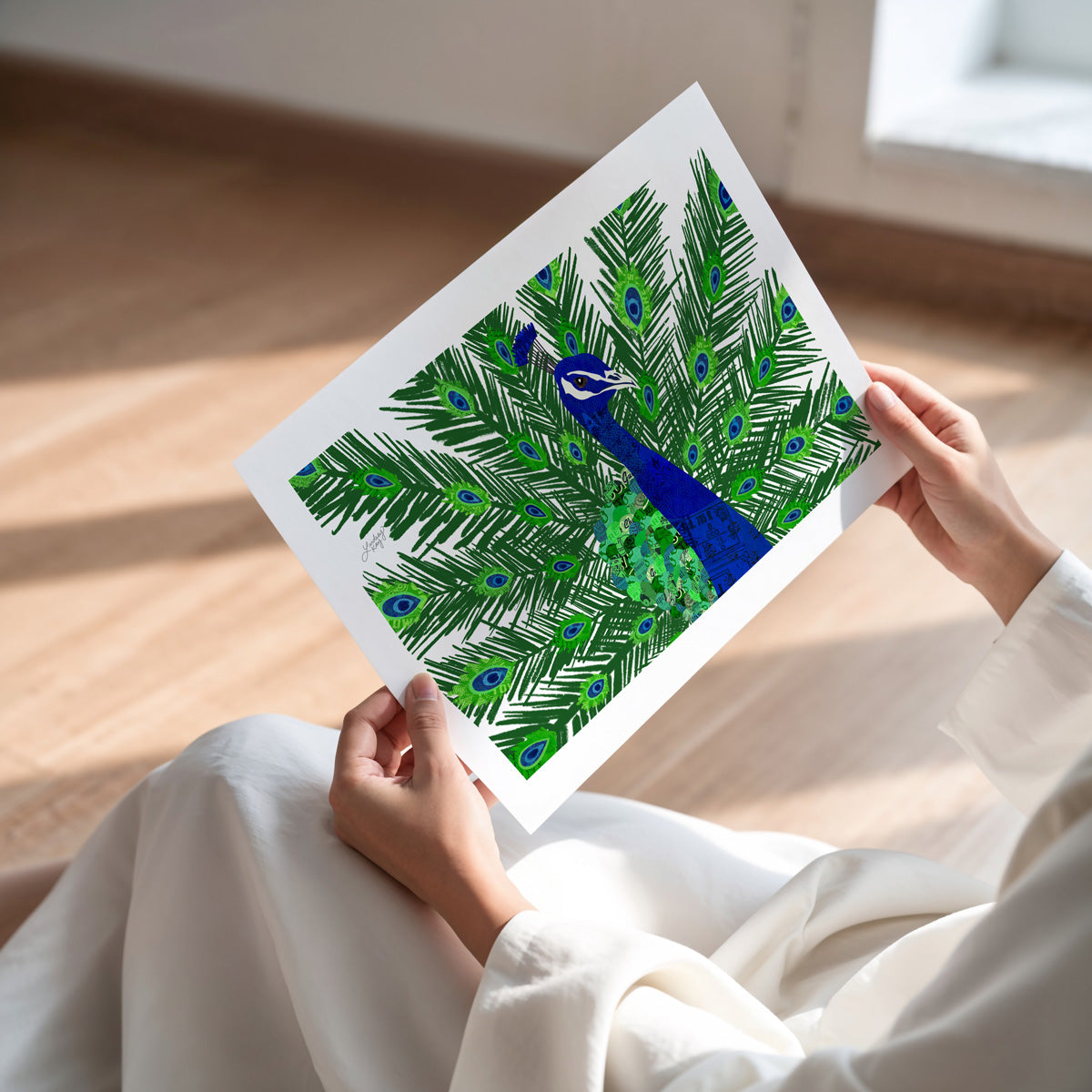 Peacock Collage - Art Print - Lindsey Kay Collective