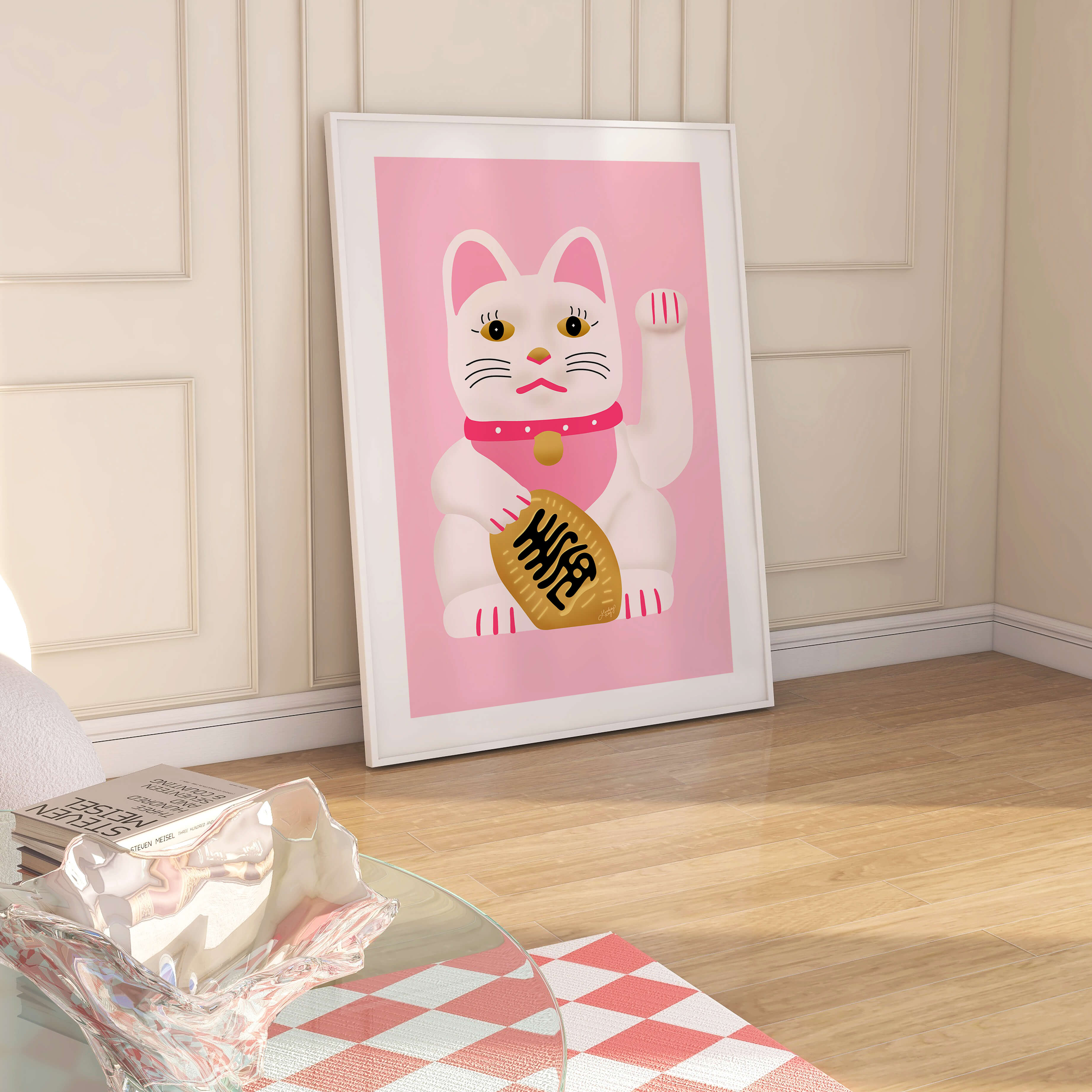 Lucky Cat Illustration - Art Print