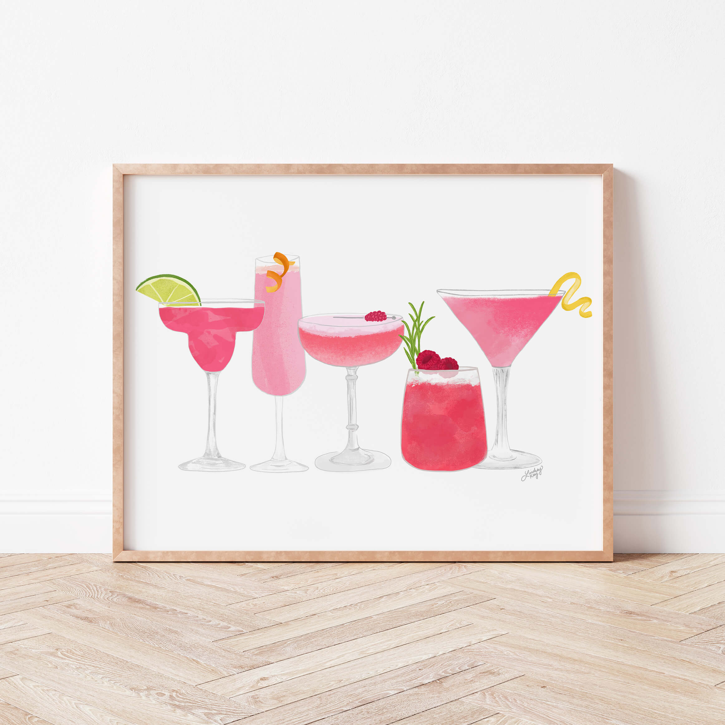 Pink Cocktails - Art Print