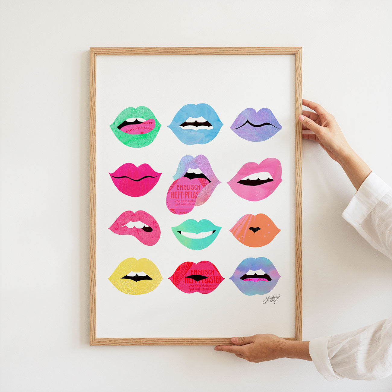 Labios arcoíris de amor - Impresión de arte