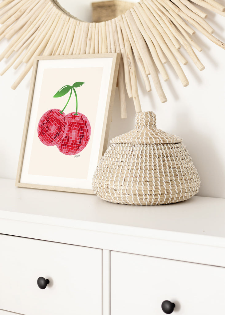 Disco Ball Cherries - Art Print