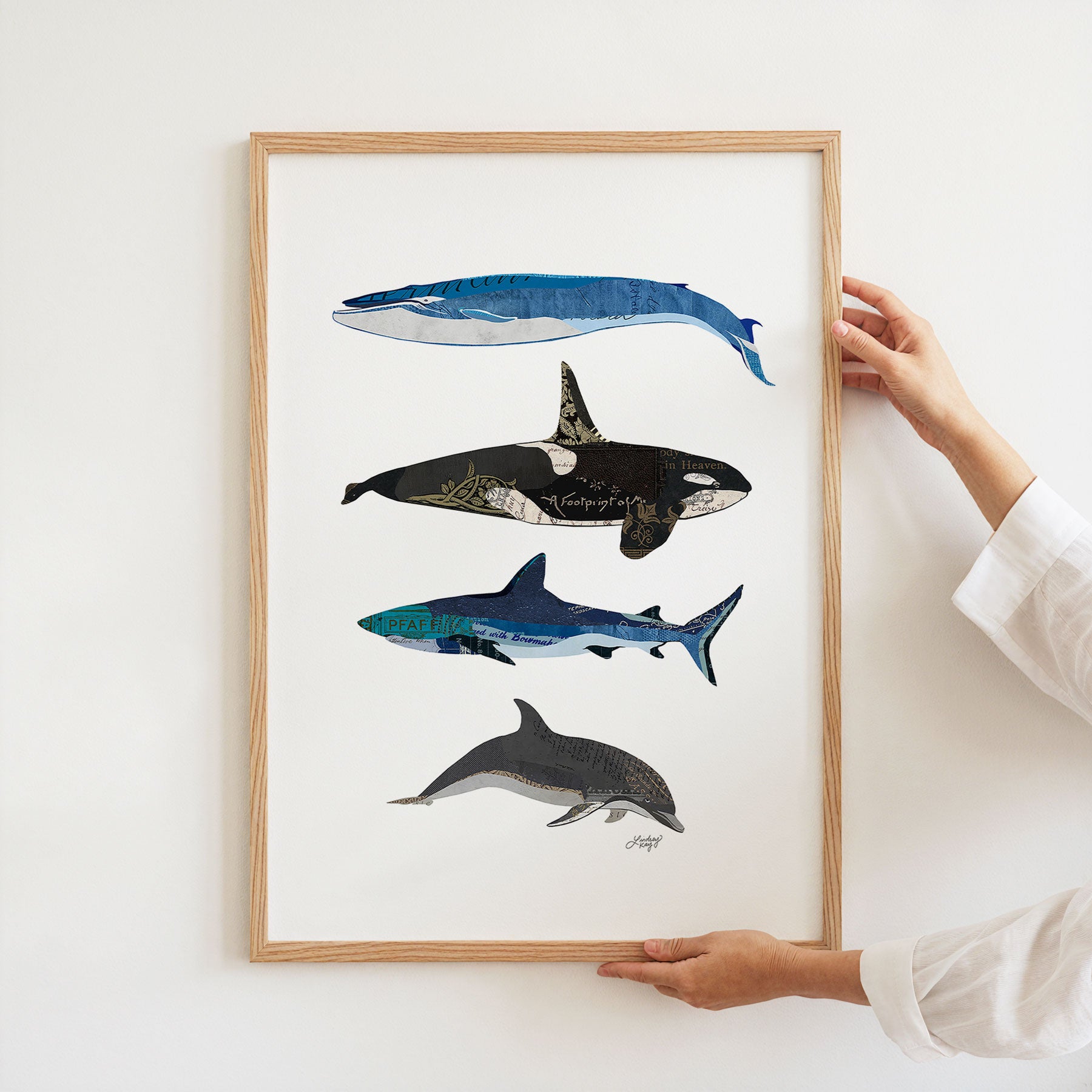 Marine Life Collage - Art Print - Lindsey Kay Collective