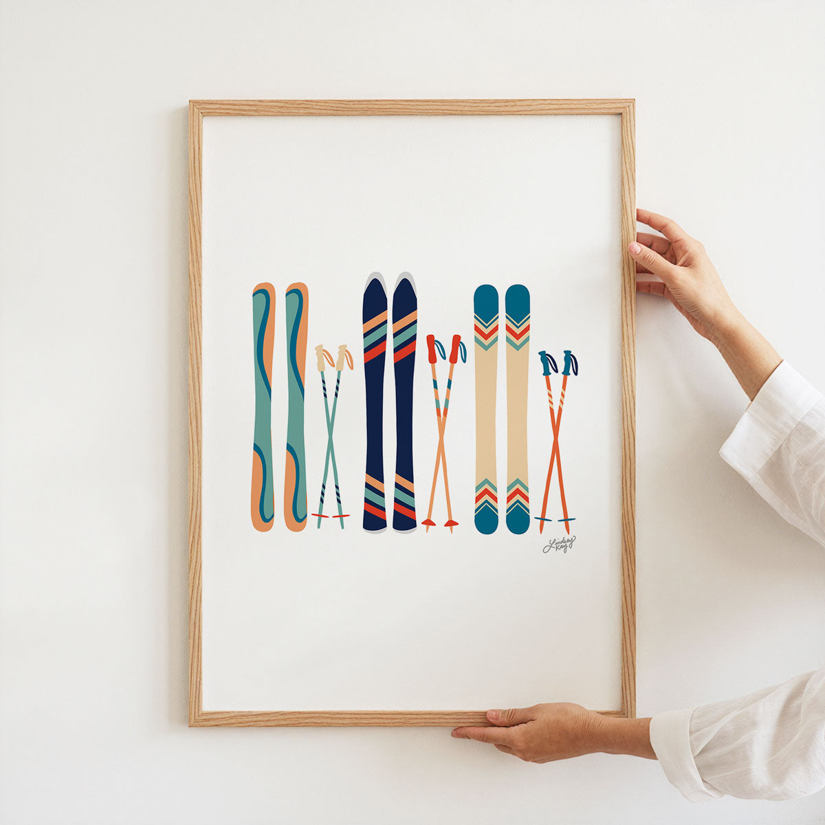 Ski's Illustration (Teal/Orange Palette) - Art Print