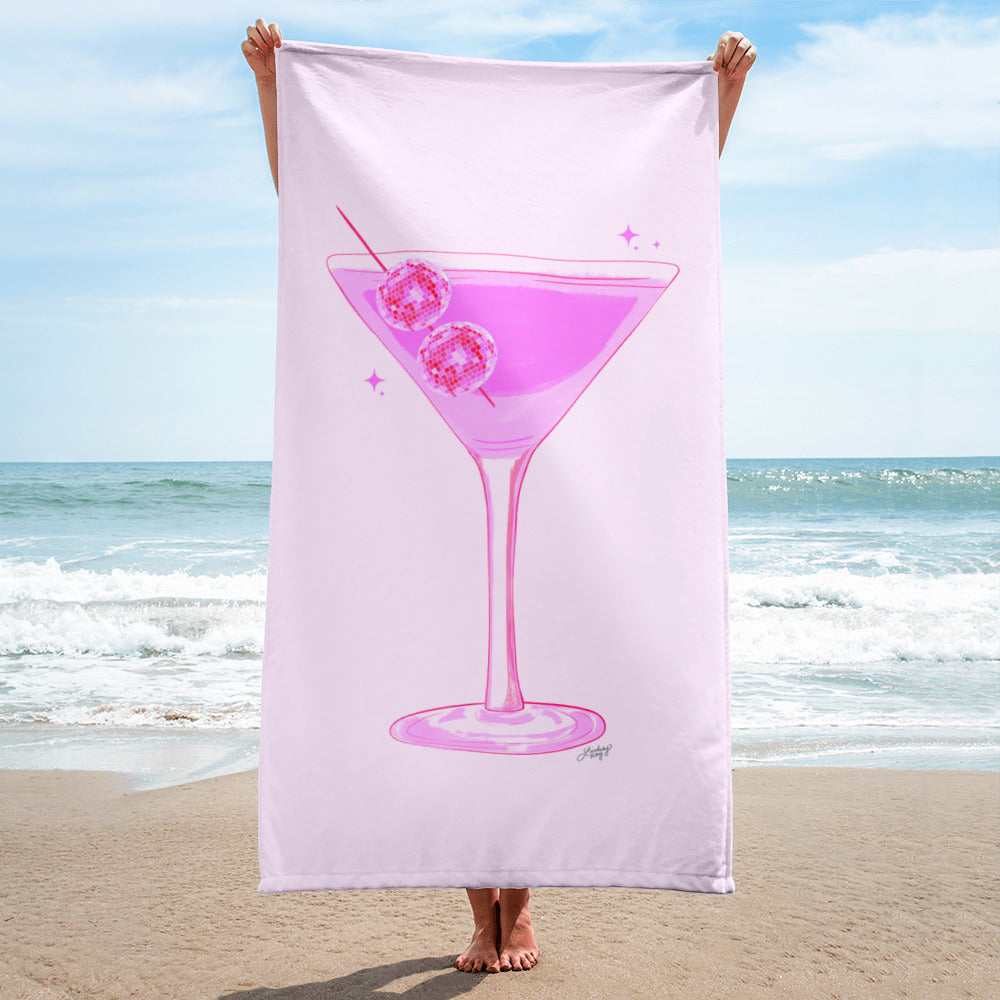 disco balls martini mirror ball alcohol beach towel bachelorette lindsey kay collective