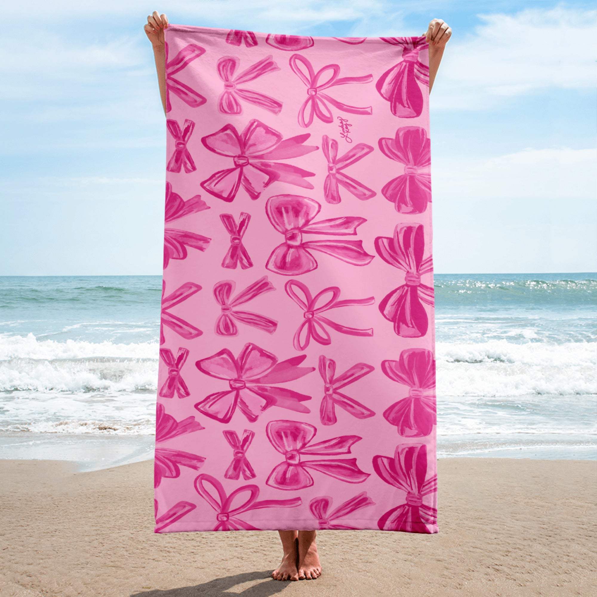 Pink Ribbons - Beach Towel