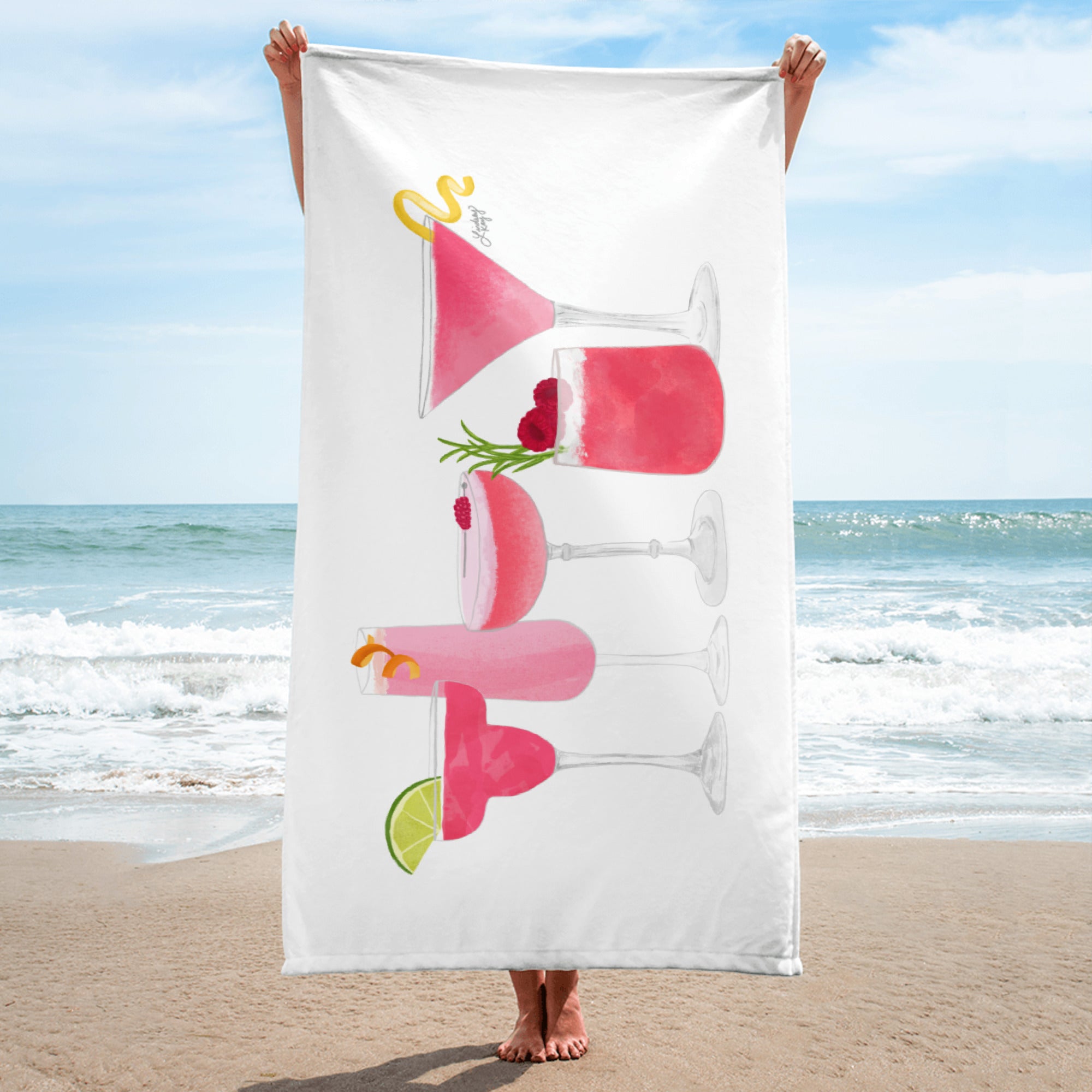 Pink Cocktails - Beach Towel